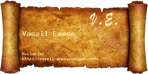 Vaszil Emese névjegykártya