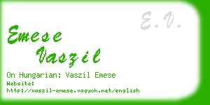 emese vaszil business card